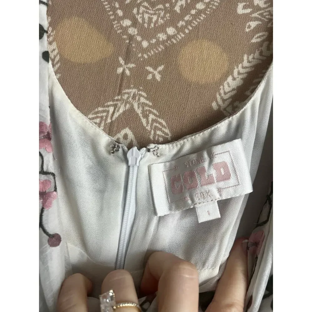 Stone Cold Fox BARDOT Mini DRESS in White Floral - Picture 7 of 10